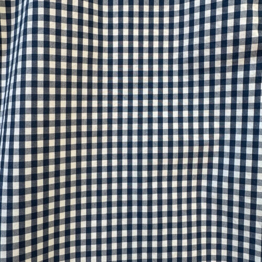 Banana Republic Camden Fit mens' navy gingham button front shirt size XL - Picture 2 of 7
